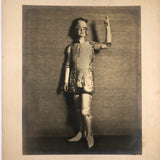 Joan of Arc? Wonderful Mounted Photograph of Regal Looking Young Performer c. 1920s