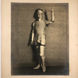 Joan of Arc? Wonderful Mounted Photograph of Regal Looking Young Performer c. 1920s