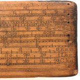 Beautiful Early-Mid 19th Century Handmade Double-sided Boxwood Scale Rule and Protractor