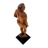 Proud, Heroic Feeling WPA Era Carved Folk Art Nude
