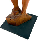 Proud, Heroic Feeling WPA Era Carved Folk Art Nude