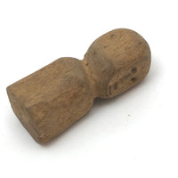 Soulful Little Carved Bald Man Bust