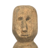 Soulful Little Carved Bald Man Bust