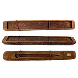 Boxless Box, Elemental and Poetic Antique Carved Out Holder for Straight Edge and Compass