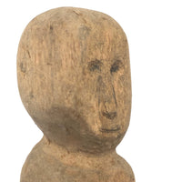 Soulful Little Carved Bald Man Bust