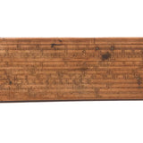 Beautiful Early-Mid 19th Century Handmade Double-sided Boxwood Scale Rule and Protractor