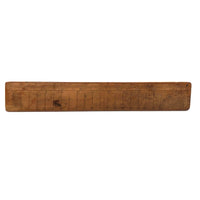 Beautiful Early-Mid 19th Century Handmade Double-sided Boxwood Scale Rule and Protractor