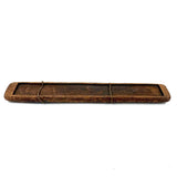 Boxless Box, Elemental and Poetic Antique Carved Out Holder for Straight Edge and Compass