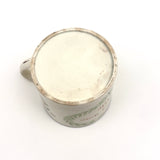 A Present From Battle, Unusual Excellent Condition 19th C. Hand-painted Creamware Child's Mug