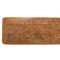 Beautiful Early-Mid 19th Century Handmade Double-sided Boxwood Scale Rule and Protractor