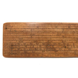 Beautiful Early-Mid 19th Century Handmade Double-sided Boxwood Scale Rule and Protractor