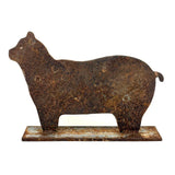 Cat-like Bear in White Paint with Excellent Patina, c. Early 20th Century Iron Shooting Target