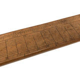 Beautiful Early-Mid 19th Century Handmade Double-sided Boxwood Scale Rule and Protractor