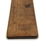 Beautiful Early-Mid 19th Century Handmade Double-sided Boxwood Scale Rule and Protractor