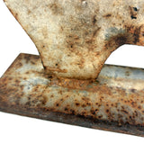 Cat-like Bear in White Paint with Excellent Patina, c. Early 20th Century Iron Shooting Target