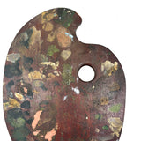 Lovely Old Wooden Painter's Palette with Soft Colors