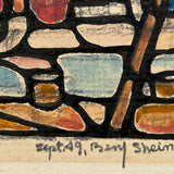 Fort Point Channel (Boston), 1949 Ink, Graphite, Watercolor by Architect Benjamin S. Sheinwald