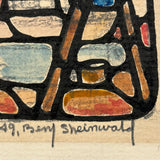 Fort Point Channel (Boston), 1949 Ink, Graphite, Watercolor by Architect Benjamin S. Sheinwald