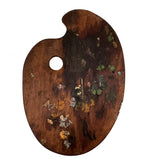Lovely Old Wooden Painter's Palette with Soft Colors