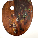 Lovely Old Wooden Painter's Palette with Soft Colors
