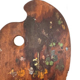 Lovely Old Wooden Painter's Palette with Soft Colors