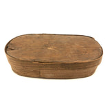 Samuel Strang's Charming 19th C. Small Bentwood Box with Tiny Graphite Pencil