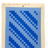 1 Up 1 Down, 3 Up 3 Down, Another Beautiful Blue on Blue Antique Freobel Kindergarten Paper Weaving