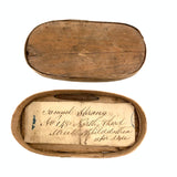 Samuel Strang's Charming 19th C. Small Bentwood Box with Tiny Graphite Pencil