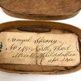 Samuel Strang's Charming 19th C. Small Bentwood Box with Tiny Graphite Pencil