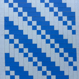 1 Up 1 Down, 3 Up 3 Down, Another Beautiful Blue on Blue Antique Freobel Kindergarten Paper Weaving