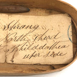 Samuel Strang's Charming 19th C. Small Bentwood Box with Tiny Graphite Pencil