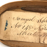 Samuel Strang's Charming 19th C. Small Bentwood Box with Tiny Graphite Pencil