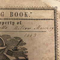 Lewis Betts' 1853 Penmanship Practice Notebook with Great Sentences, Milton MA