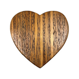 Given to Joyce by Gladys, whose Son George May Have Made it, Old Stacked Layers Treen Heart Shaped Box
