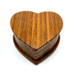 Given to Joyce by Gladys, whose Son George May Have Made it, Old Stacked Layers Treen Heart Shaped Box
