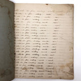 Lewis Betts' 1853 Penmanship Practice Notebook with Great Sentences, Milton MA