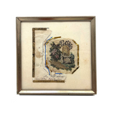 Tiny Buzzing Bees at Hive, Partial But Very Charming Early 19th Century Album Amicorum Needlepoint