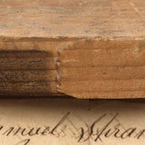 Samuel Strang's Charming 19th C. Small Bentwood Box with Tiny Graphite Pencil