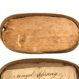 Samuel Strang's Charming 19th C. Small Bentwood Box with Tiny Graphite Pencil