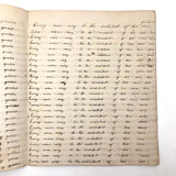 Lewis Betts' 1853 Penmanship Practice Notebook with Great Sentences, Milton MA