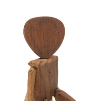 Double Faced Hand-carved Folk Art Jig Figure