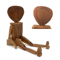 Double Faced Hand-carved Folk Art Jig Figure