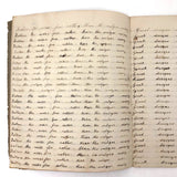 Lewis Betts' 1853 Penmanship Practice Notebook with Great Sentences, Milton MA