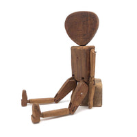Double Faced Hand-carved Folk Art Jig Figure