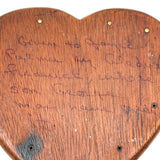 Given to Joyce by Gladys, whose Son George May Have Made it, Old Stacked Layers Treen Heart Shaped Box