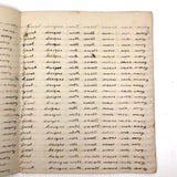 Lewis Betts' 1853 Penmanship Practice Notebook with Great Sentences, Milton MA