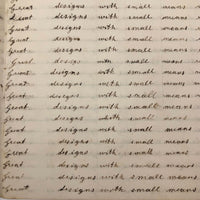 Lewis Betts' 1853 Penmanship Practice Notebook with Great Sentences, Milton MA