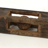 Sweet, Very Old Little Ball in Cage Whimsy with Rounded Ends and Black Paint