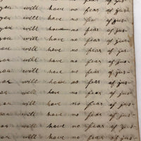 Lewis Betts' 1853 Penmanship Practice Notebook with Great Sentences, Milton MA