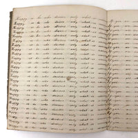 Lewis Betts' 1853 Penmanship Practice Notebook with Great Sentences, Milton MA